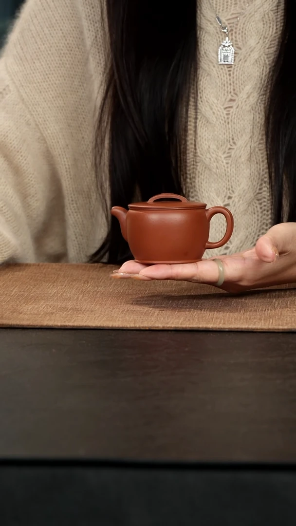 茶壶紫砂面缸汉瓦本瓦朱泥120cc