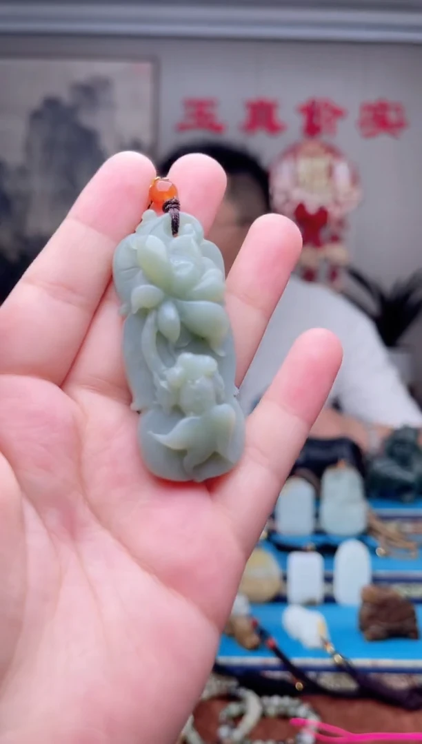 和田玉未镶嵌挂件1