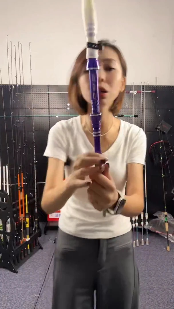 碳素（瑕疵杆没有售后 介意勿拍）紫色小海杆1.8直柄