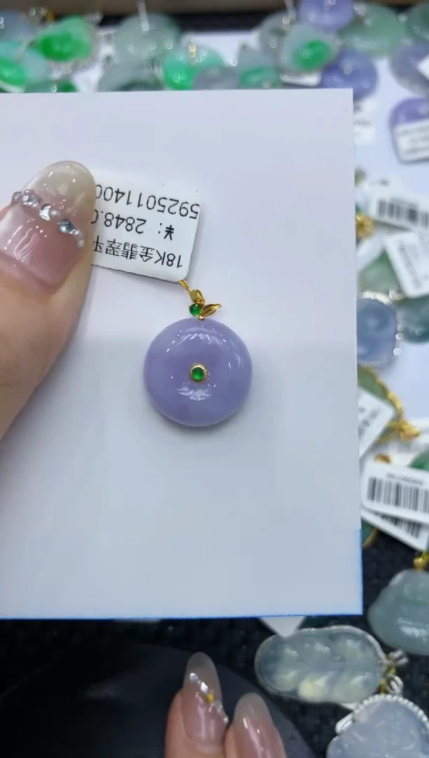 【闪购商品】翡翠颈饰18K金镶嵌222222222