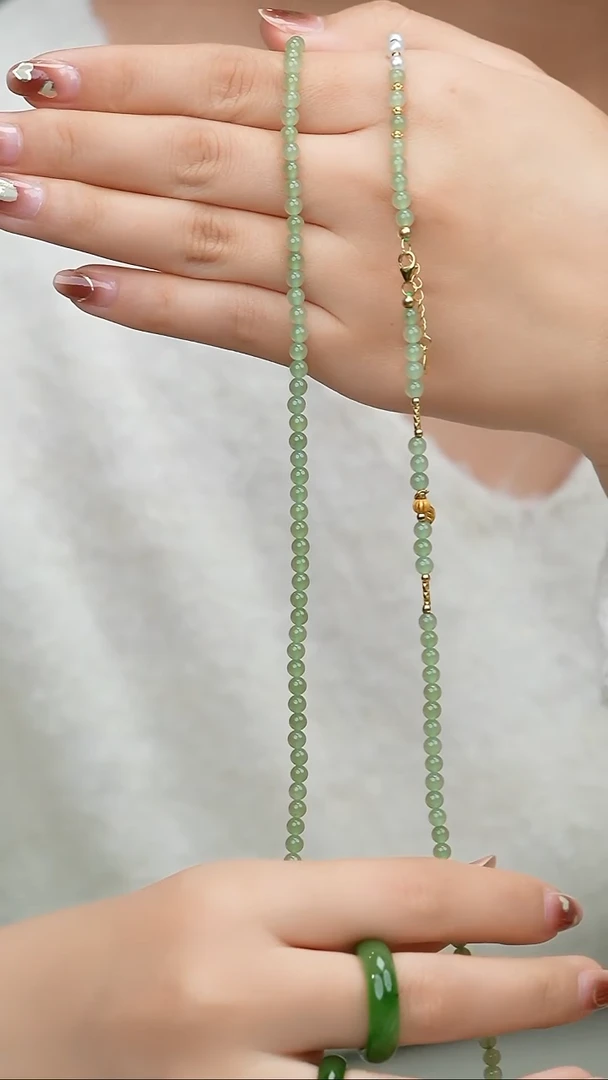 颈饰未镶嵌和田玉024-和田玉晴水项链-1107