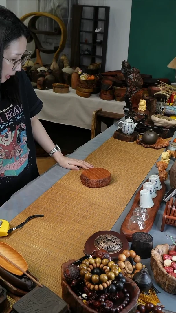 巴西花梨祥云壶承