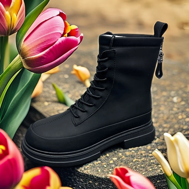 J9英伦风马丁靴女厚底防滑时尚百搭单短靴3257