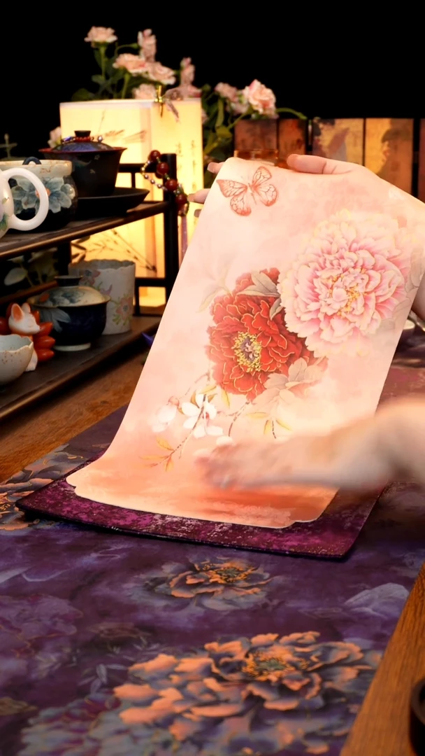 粉色牡丹茶席············