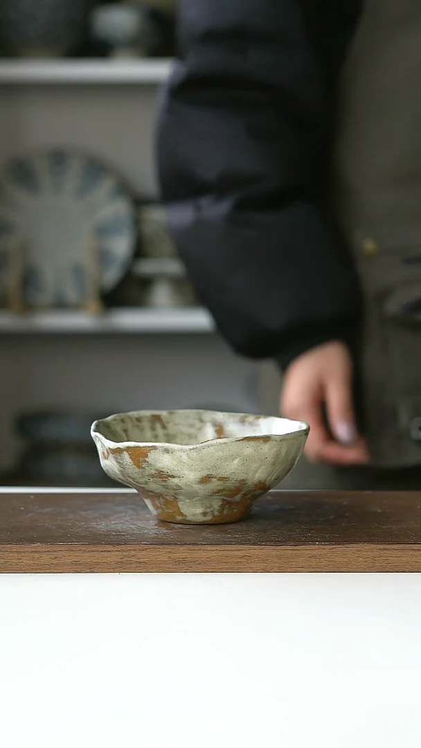 【闪购商品】陶瓷夏若拙粗陶手作酸奶碗13cml@4-2@