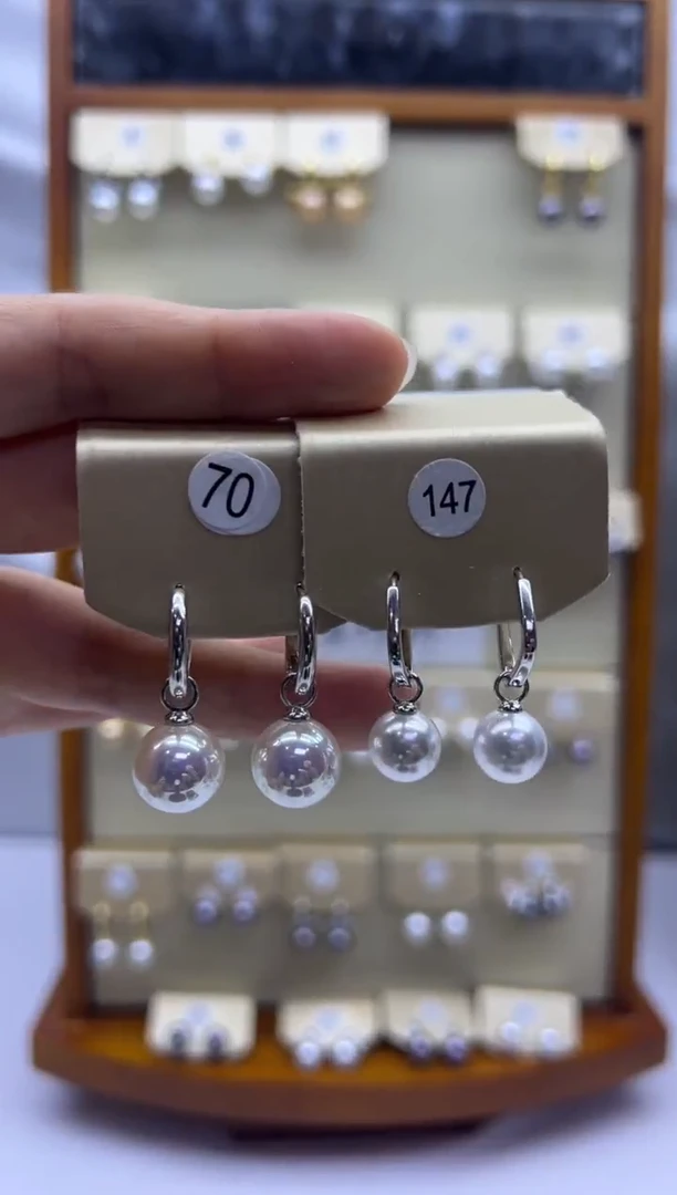 未镶嵌耳饰淡水珍珠70+147