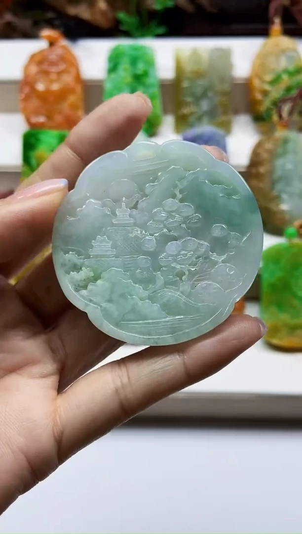颈饰未镶嵌翡翠翡翠A货