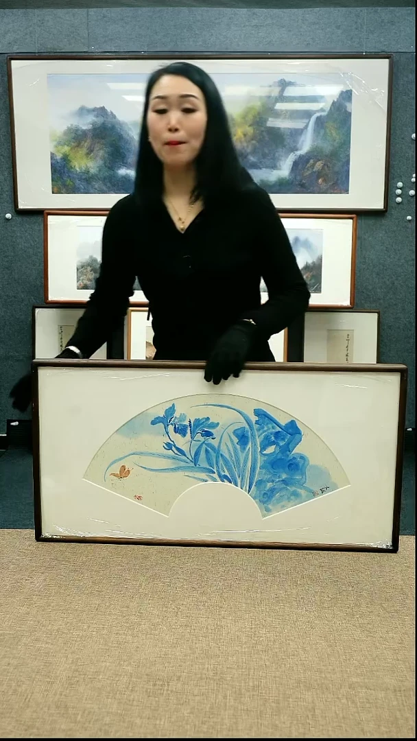 【闪购商品】国画放漏/文诚40*80带框