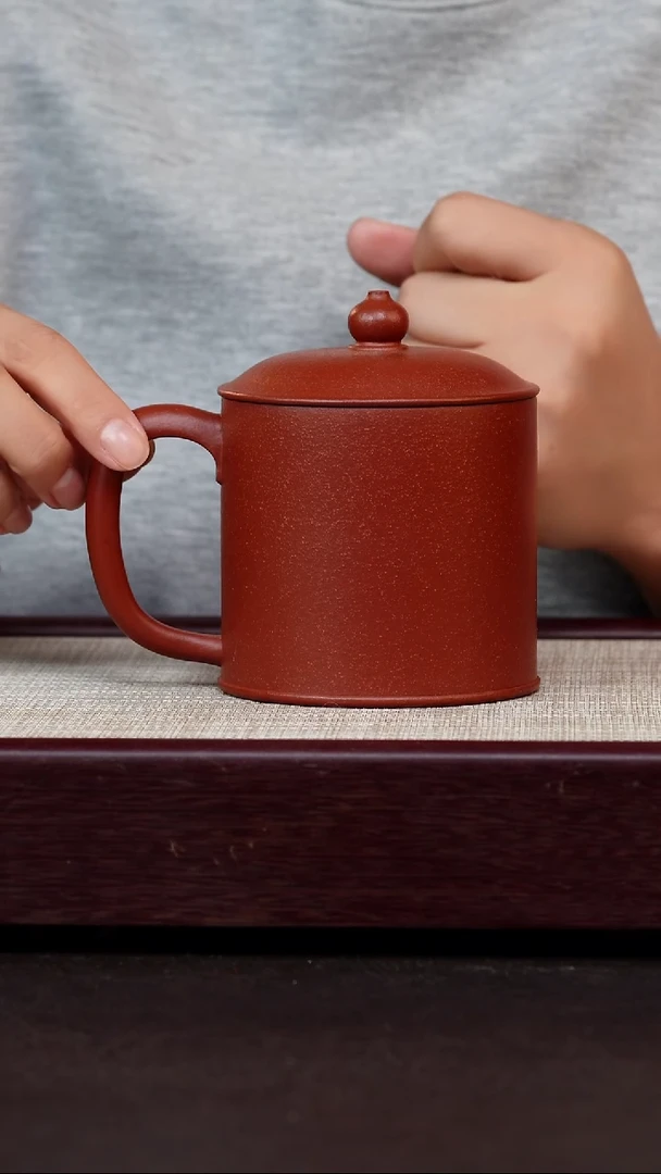 茶杯紫砂朱泥老板杯
