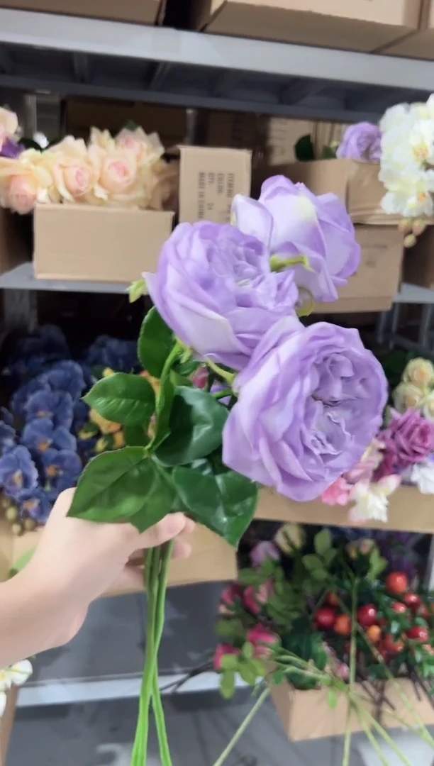 3枝紫色手感保湿朱丽叶（中号）