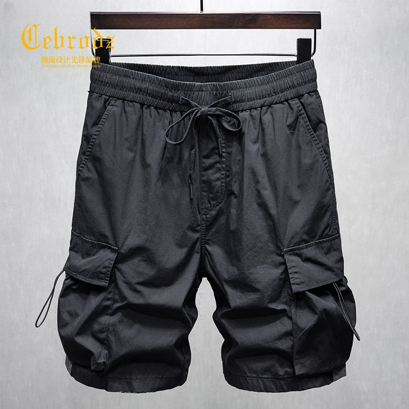 法国Cebrodz美式宽松速干短裤男夏季运动五分裤男款休闲工装男款