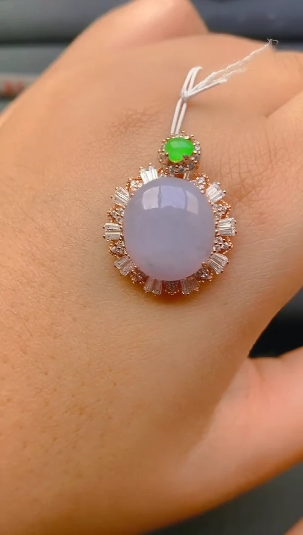 【闪购商品】翡翠戒指银S925镶嵌天然A货翡翠1