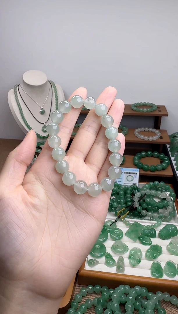 未镶嵌手串石英质玉天然非洲翠手串卡11