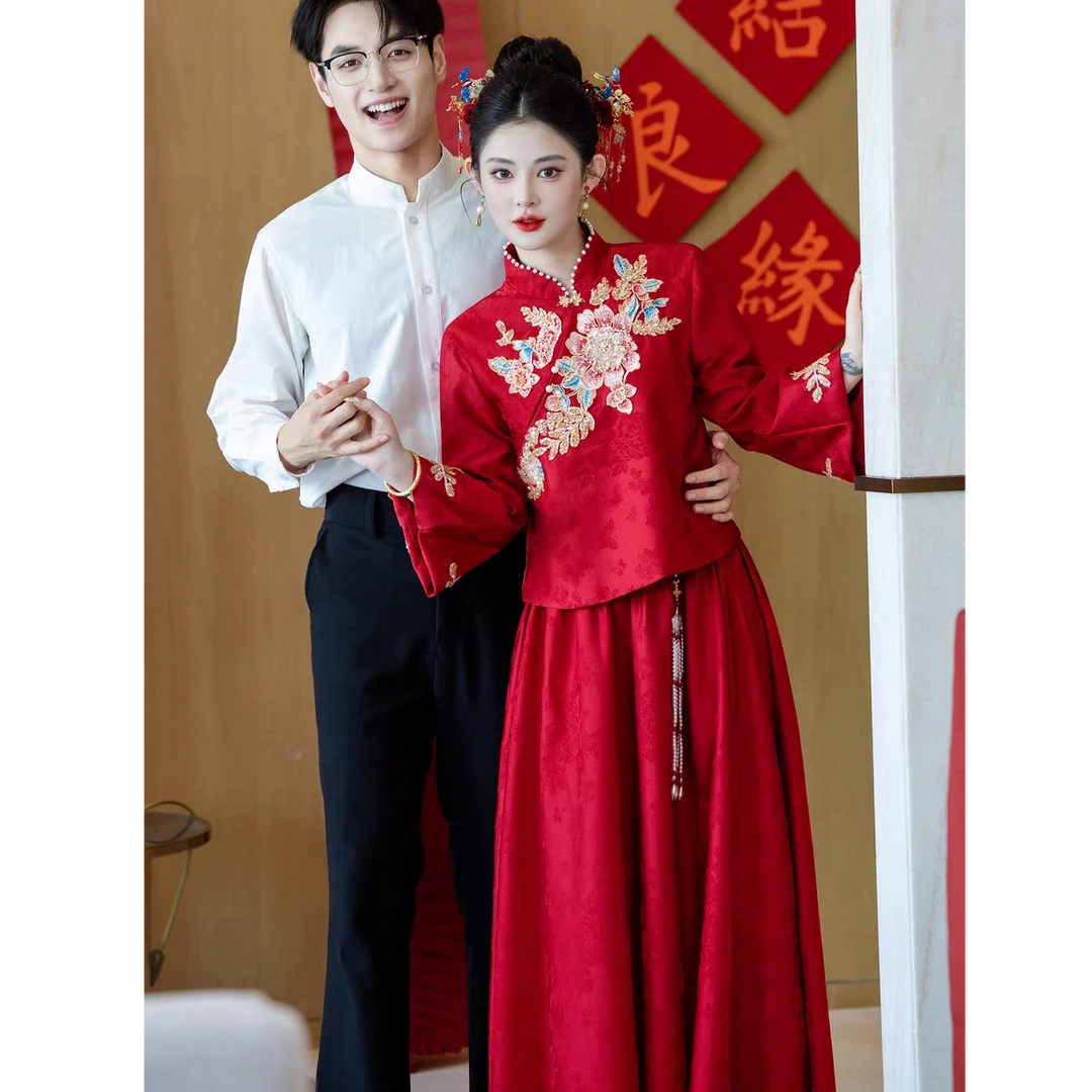 秀禾服婚服2025新款新娘婚礼服结婚中式敬酒服订婚出阁服龙凤褂女