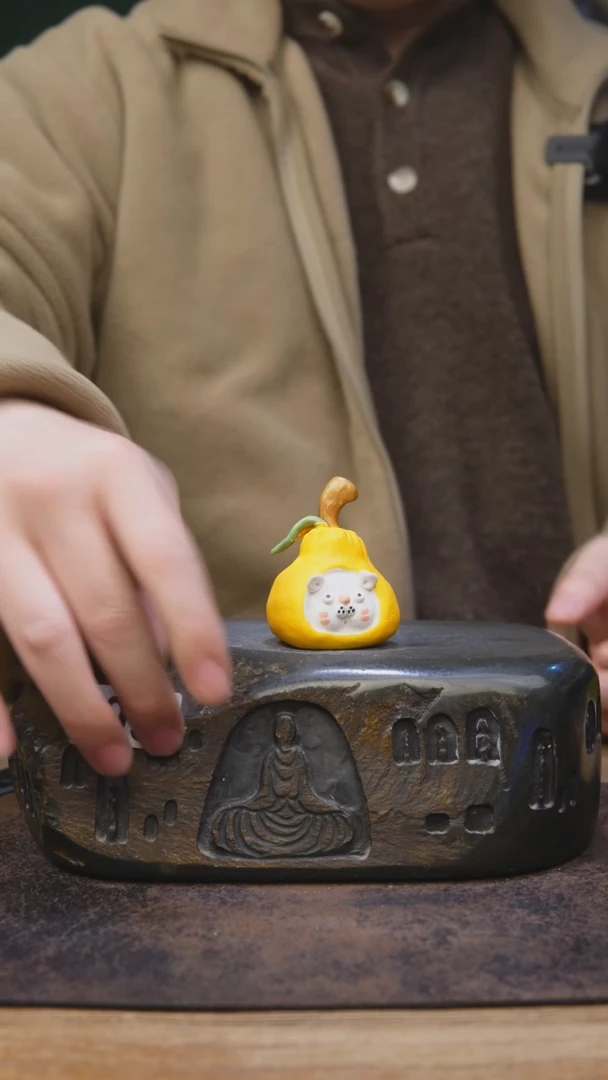 【闪购商品】陶瓷同款橘子猫咪099