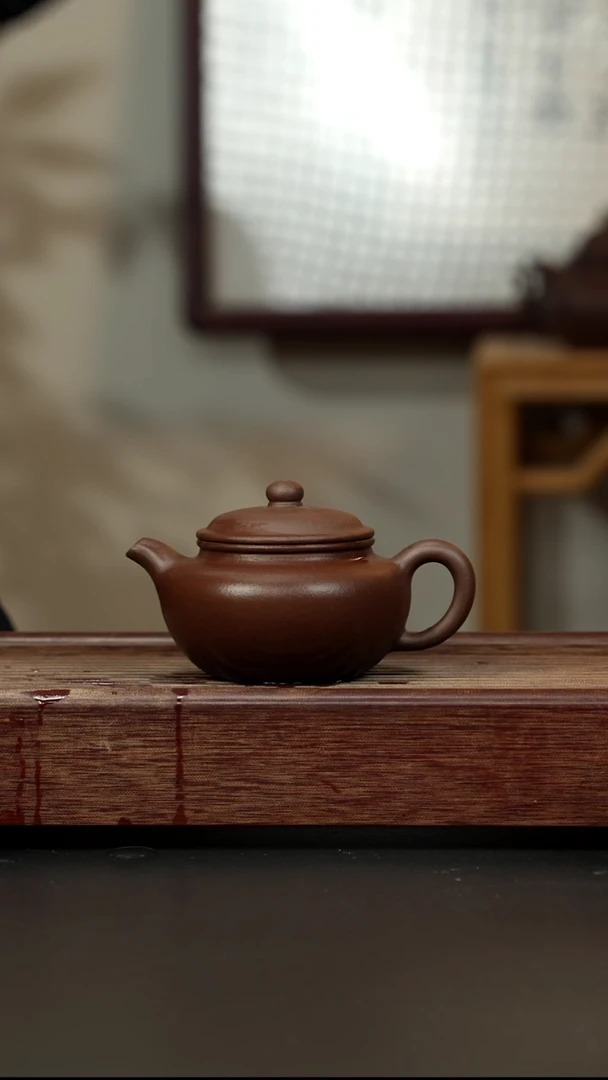 紫砂茶壶老紫泥永福莲子