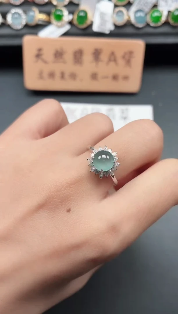 银S925镶嵌戒指翡翠1111