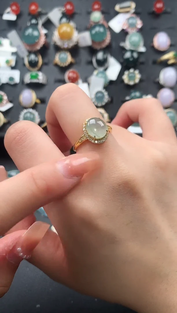 【闪购商品】翡翠戒指银S925镶嵌5214141