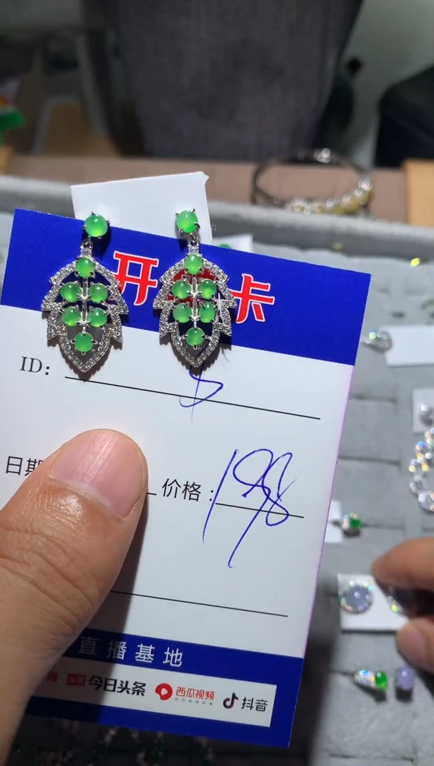 【闪购商品】翡翠耳饰银S925镶嵌定向 $$