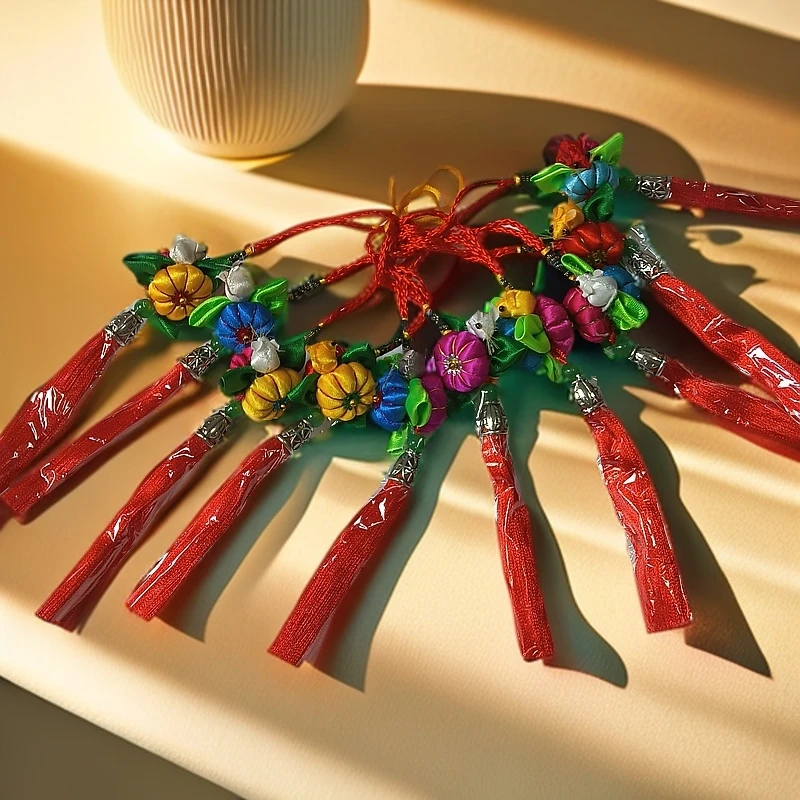 纯手工双面金瓜鼠挂件