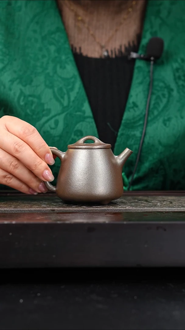 茶壶紫砂石黄龙血砂高石瓢还原烧160cc朱叶红