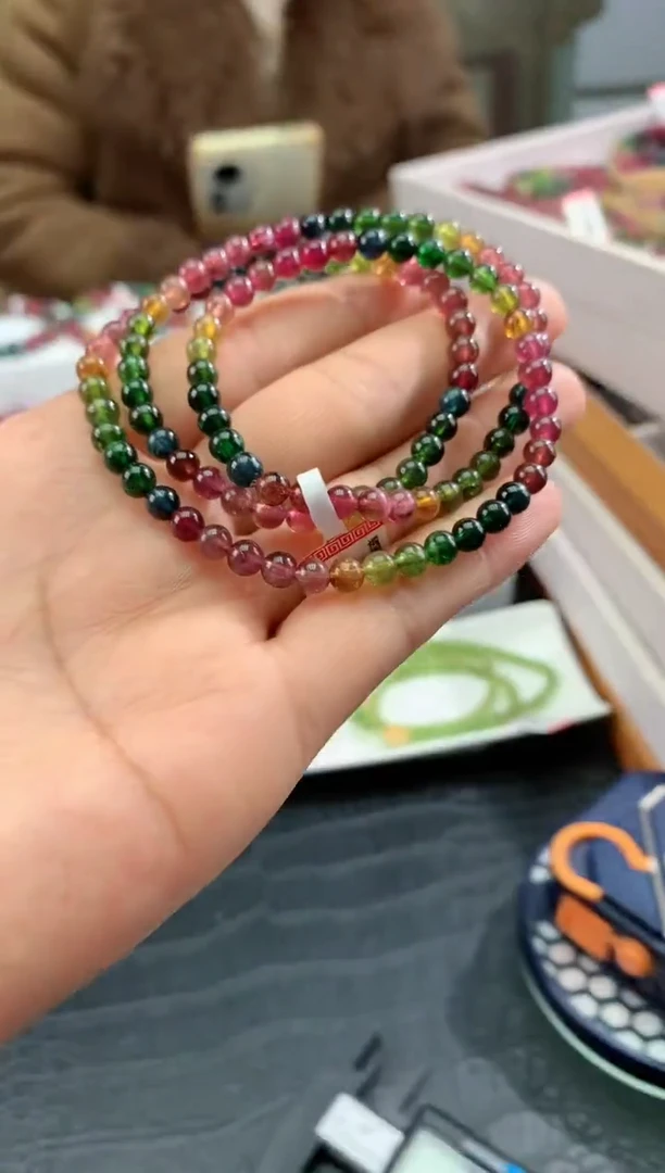 【闪购商品】碧玺手串未镶嵌多样性发一条