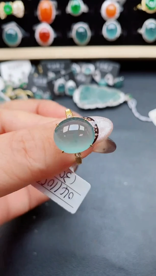 翡翠戒指银S925镶嵌50805580
