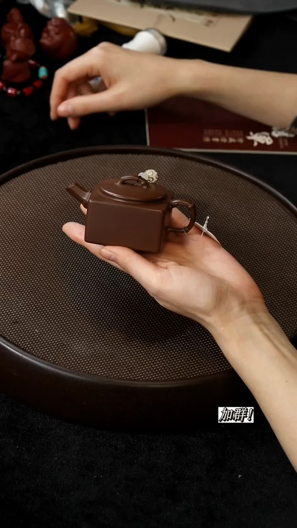 茶壶紫砂MH216103紫泥四方竹节110c