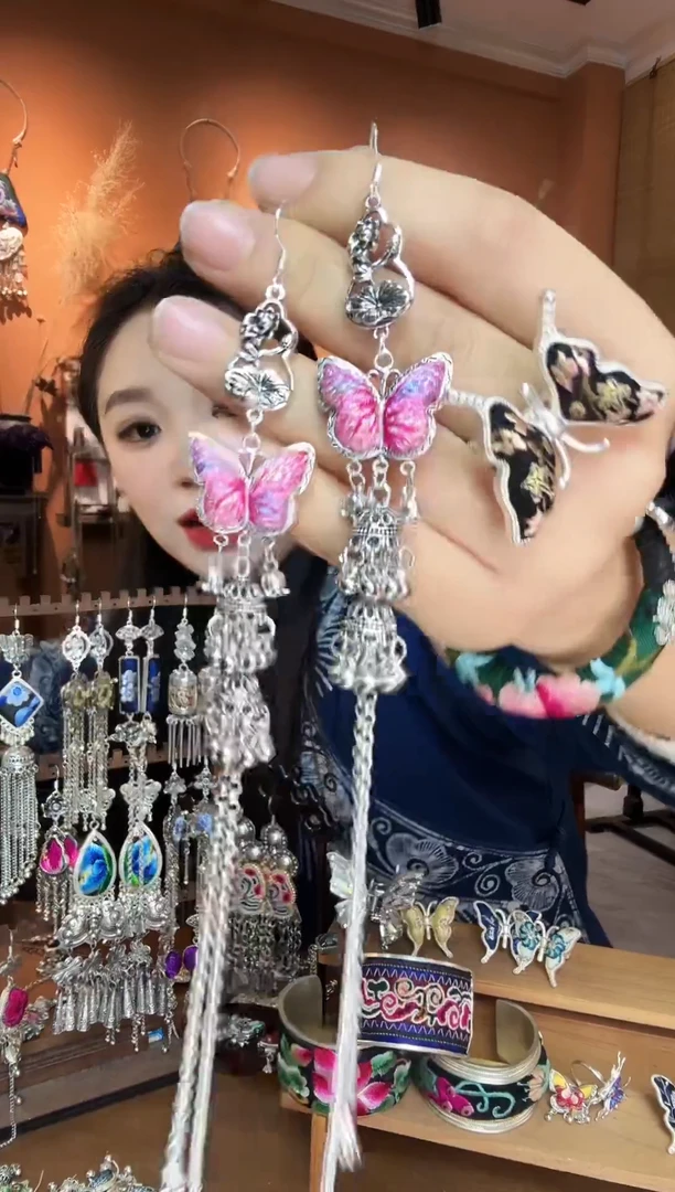 刺绣纯手工民族风耳环