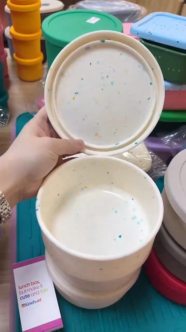 硅胶米色彩点-700圆盒