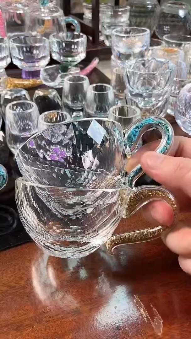 【闪购商品】金钻+绿松石咖啡杯100ML茶碗2个装