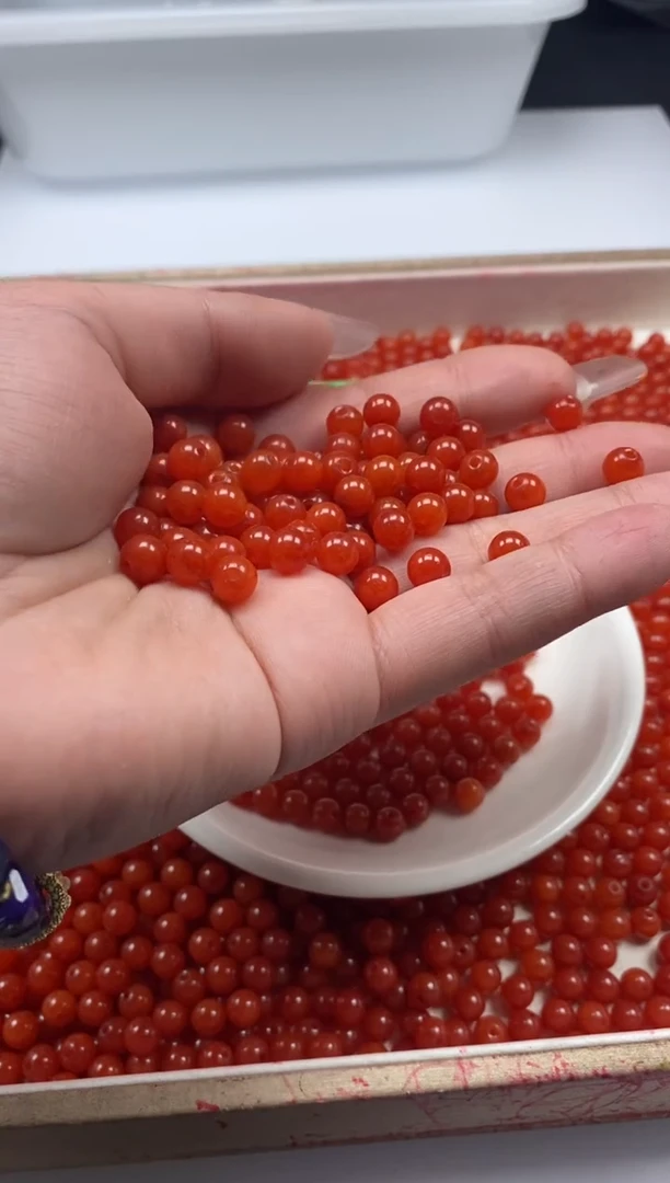 【闪购商品】玛瑙/玉髓颈饰未镶嵌w1548满肉南红6mm*30颗