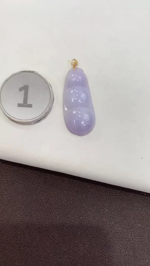 颈饰18K金镶嵌翡翠天然缅甸a货翡翠(多样性发其一