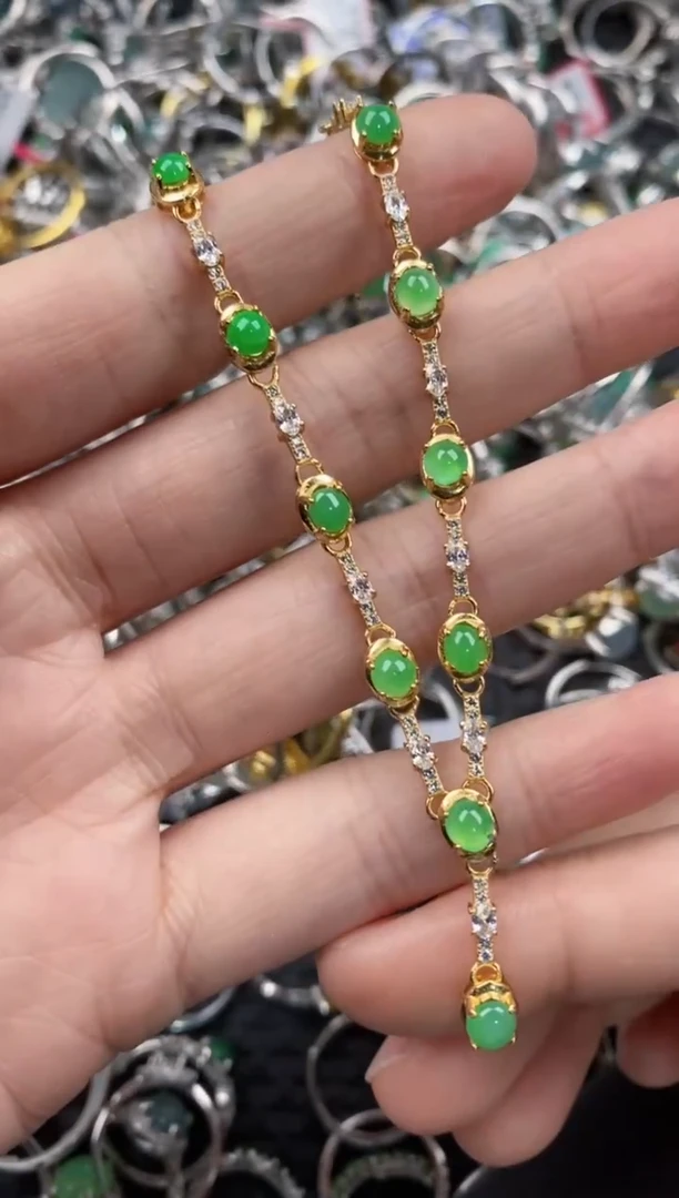 银S925镶嵌戒指翡翠999                3