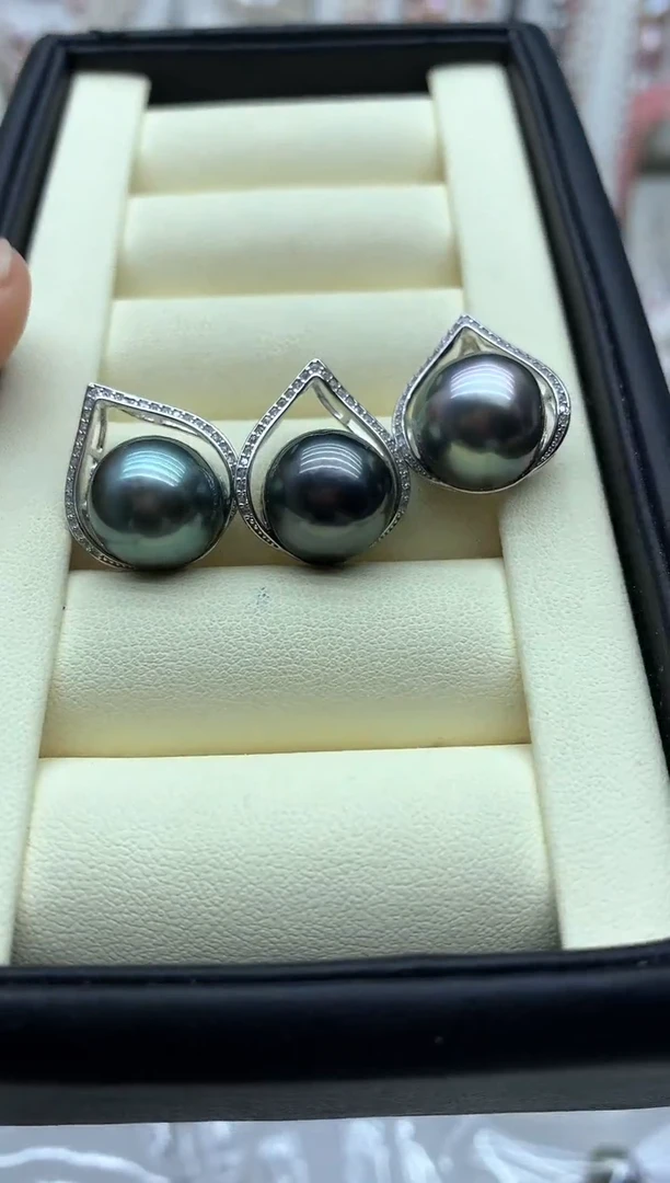 银S925镶嵌吊坠(不含链)海水珍珠多样性发其一