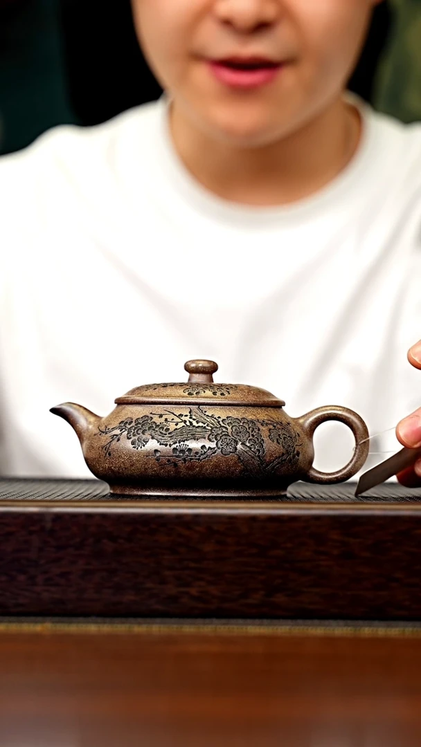 茶壶紫砂宜兴原矿 手工 紫砂壶容量210CC