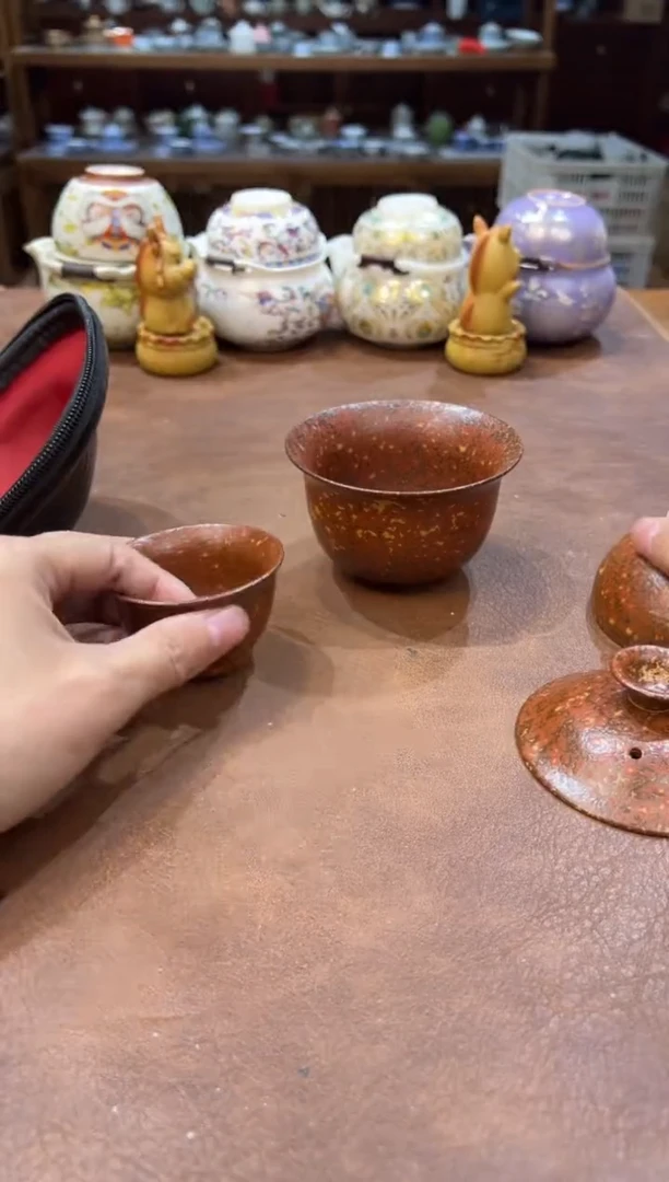 真的很便宜会开片的旅行茶具