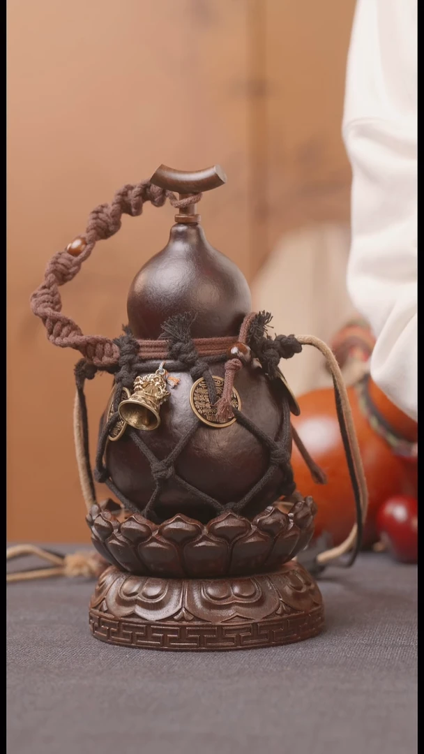 1381号链接精品大漆葫芦现货现发[一物一拍]不包含莲花底座