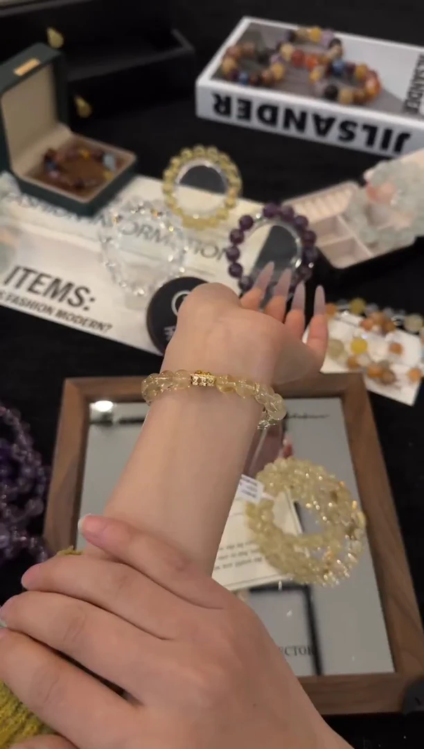 合金手链水晶黄阿赛x3633