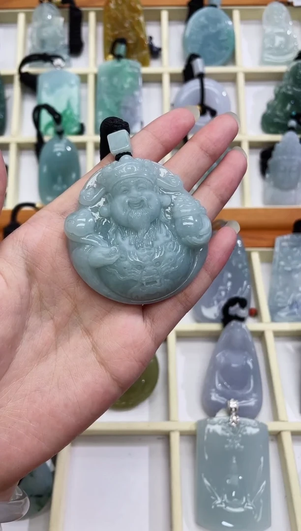 颈饰未镶嵌翡翠天***星财神