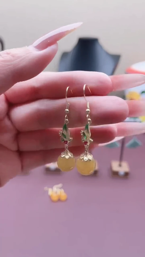 未镶嵌耳饰玛瑙/玉髓8852