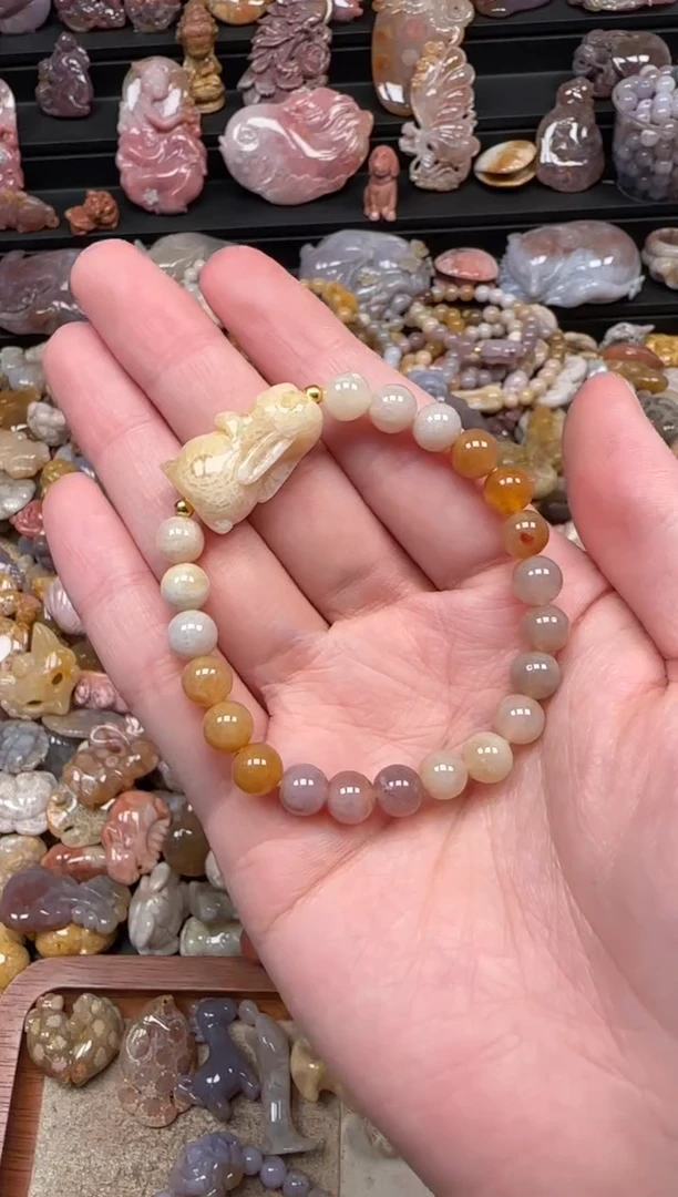 颈饰未镶嵌硅化珊瑚（珊瑚玉）644