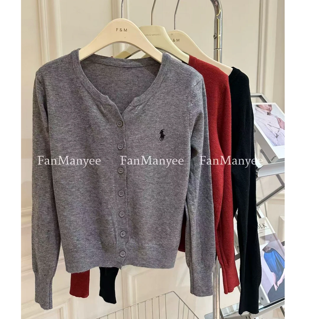 【小马开衫】早春ins气质刺绣百搭休闲显瘦长袖打底开衫x