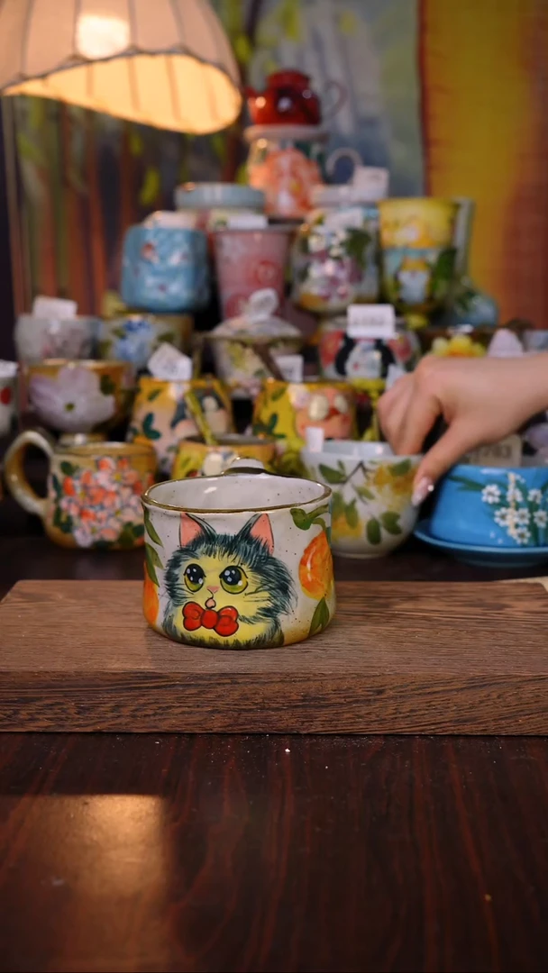 摆件泥垚手作 景德镇手工手绘陶瓷器物