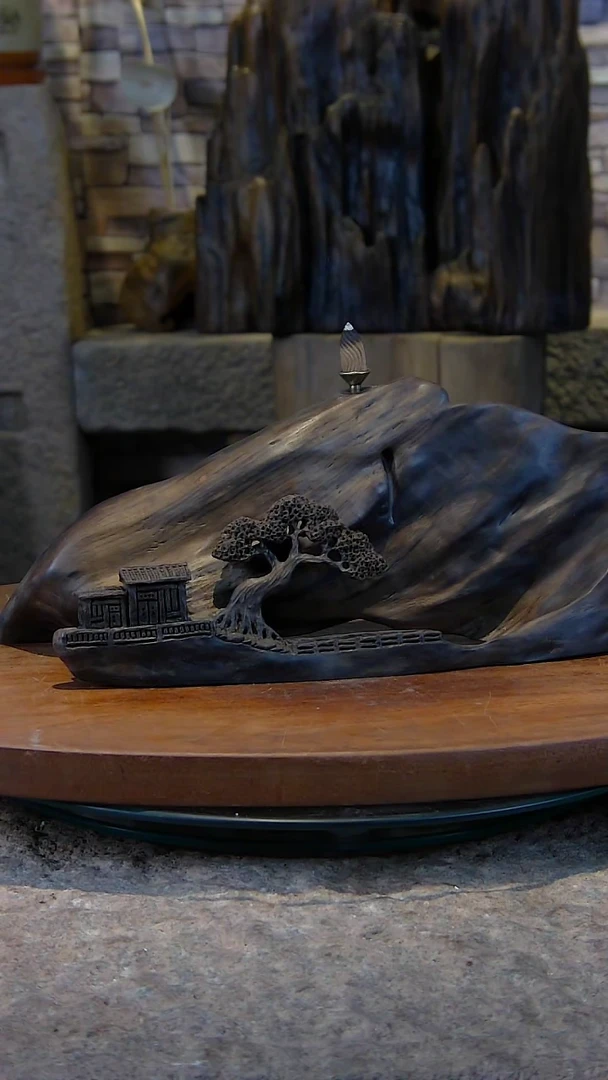 【闪购商品】木木雕金丝楠倒流香摆件