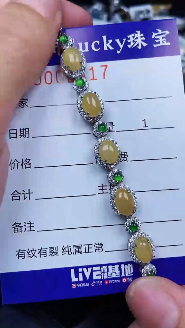 翡翠银S925镶嵌颈饰2417