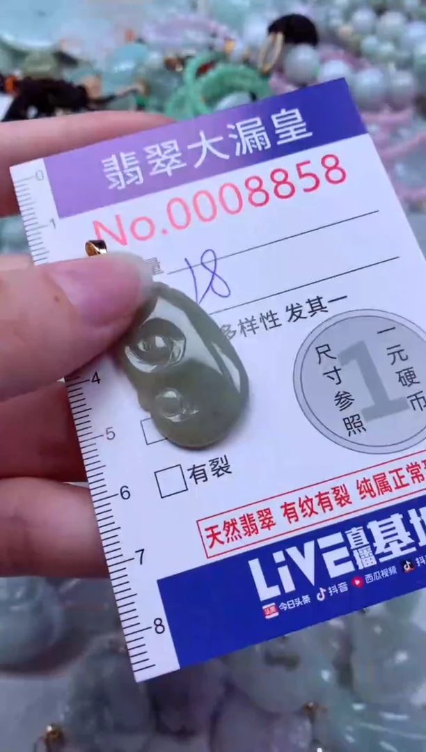 吊坠(不含链)未镶嵌翡翠8858