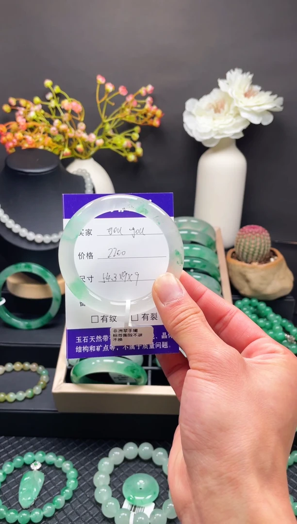 未镶嵌手镯石英质玉天然非洲翠