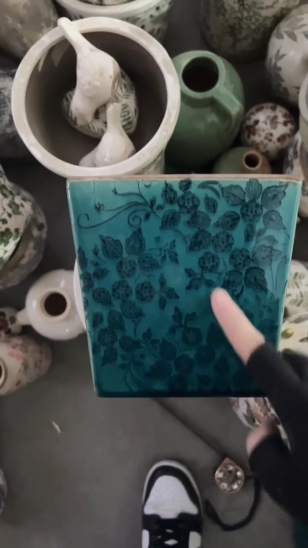 【闪购商品】陶瓷微瑕花盆高15.5CM内口14.5CM