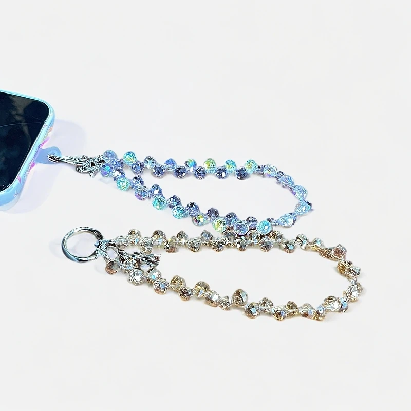 高级感水晶手机链挂件短款手腕链潮流百搭钥匙扣